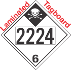 Inhalation Hazard Class 6.1 UN2224 Tagboard DOT Placard
