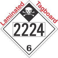 Inhalation Hazard Class 6.1 UN2224 Tagboard DOT Placard