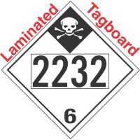 Inhalation Hazard Class 6.1 UN2232 Tagboard DOT Placard