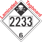 Inhalation Hazard Class 6.1 UN2233 Tagboard DOT Placard