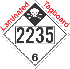 Inhalation Hazard Class 6.1 UN2235 Tagboard DOT Placard