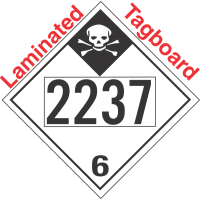 Inhalation Hazard Class 6.1 UN2237 Tagboard DOT Placard