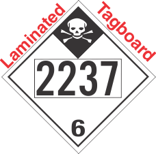 Inhalation Hazard Class 6.1 UN2237 Tagboard DOT Placard
