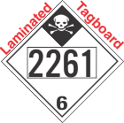 Inhalation Hazard Class 6.1 UN2261 Tagboard DOT Placard