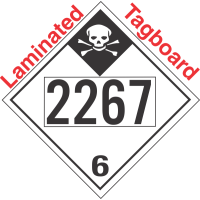 Inhalation Hazard Class 6.1 UN2267 Tagboard DOT Placard