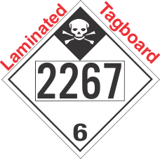 Inhalation Hazard Class 6.1 UN2267 Tagboard DOT Placard