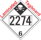 Inhalation Hazard Class 6.1 UN2274 Tagboard DOT Placard