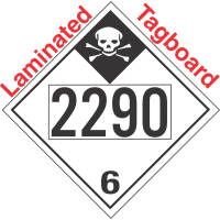 Inhalation Hazard Class 6.1 UN2290 Tagboard DOT Placard