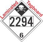 Inhalation Hazard Class 6.1 UN2294 Tagboard DOT Placard
