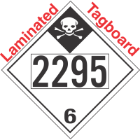 Inhalation Hazard Class 6.1 UN2295 Tagboard DOT Placard