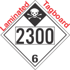 Inhalation Hazard Class 6.1 UN2300 Tagboard DOT Placard