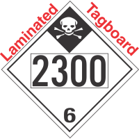 Inhalation Hazard Class 6.1 UN2300 Tagboard DOT Placard