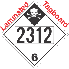 Inhalation Hazard Class 6.1 UN2312 Tagboard DOT Placard