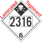 Inhalation Hazard Class 6.1 UN2316 Tagboard DOT Placard