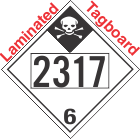 Inhalation Hazard Class 6.1 UN2317 Tagboard DOT Placard