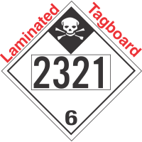 Inhalation Hazard Class 6.1 UN2321 Tagboard DOT Placard