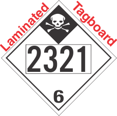 Inhalation Hazard Class 6.1 UN2321 Tagboard DOT Placard