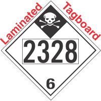 Inhalation Hazard Class 6.1 UN2328 Tagboard DOT Placard