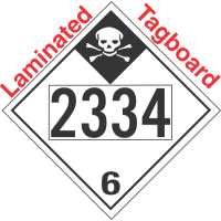 Inhalation Hazard Class 6.1 UN2334 Tagboard DOT Placard