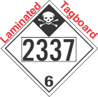 Inhalation Hazard Class 6.1 UN2337 Tagboard DOT Placard