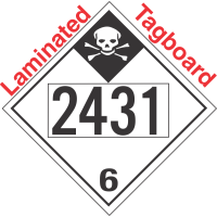 Inhalation Hazard Class 6.1 UN2431 Tagboard DOT Placard