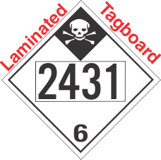Inhalation Hazard Class 6.1 UN2431 Tagboard DOT Placard