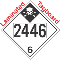 Inhalation Hazard Class 6.1 UN2446 Tagboard DOT Placard