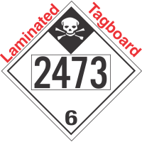 Inhalation Hazard Class 6.1 UN2473 Tagboard DOT Placard