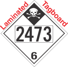 Inhalation Hazard Class 6.1 UN2473 Tagboard DOT Placard