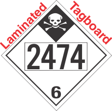 Inhalation Hazard Class 6.1 UN2474 Tagboard DOT Placard