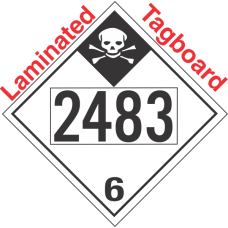 Inhalation Hazard Class 6.1 UN2483 Tagboard DOT Placard