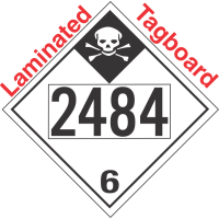 Inhalation Hazard Class 6.1 UN2484 Tagboard DOT Placard