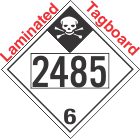 Inhalation Hazard Class 6.1 UN2485 Tagboard DOT Placard