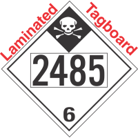 Inhalation Hazard Class 6.1 UN2485 Tagboard DOT Placard