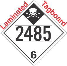 Inhalation Hazard Class 6.1 UN2485 Tagboard DOT Placard
