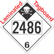Inhalation Hazard Class 6.1 UN2486 Tagboard DOT Placard