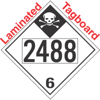 Inhalation Hazard Class 6.1 UN2488 Tagboard DOT Placard