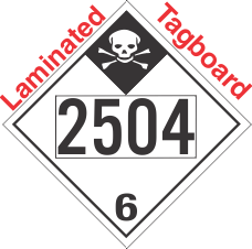 Inhalation Hazard Class 6.1 UN2504 Tagboard DOT Placard