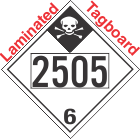 Inhalation Hazard Class 6.1 UN2505 Tagboard DOT Placard
