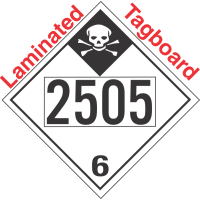 Inhalation Hazard Class 6.1 UN2505 Tagboard DOT Placard