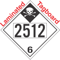 Inhalation Hazard Class 6.1 UN2512 Tagboard DOT Placard