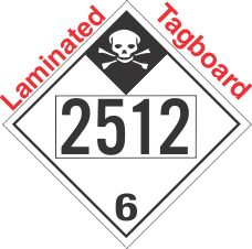 Inhalation Hazard Class 6.1 UN2512 Tagboard DOT Placard