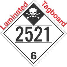 Inhalation Hazard Class 6.1 UN2521 Tagboard DOT Placard