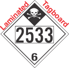 Inhalation Hazard Class 6.1 UN2533 Tagboard DOT Placard