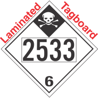 Inhalation Hazard Class 6.1 UN2533 Tagboard DOT Placard