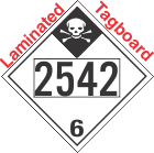 Inhalation Hazard Class 6.1 UN2542 Tagboard DOT Placard