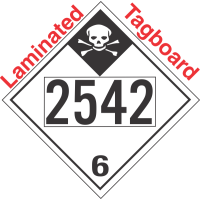 Inhalation Hazard Class 6.1 UN2542 Tagboard DOT Placard