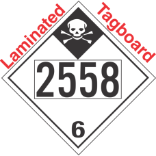 Inhalation Hazard Class 6.1 UN2558 Tagboard DOT Placard