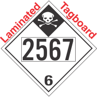 Inhalation Hazard Class 6.1 UN2567 Tagboard DOT Placard