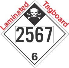 Inhalation Hazard Class 6.1 UN2567 Tagboard DOT Placard